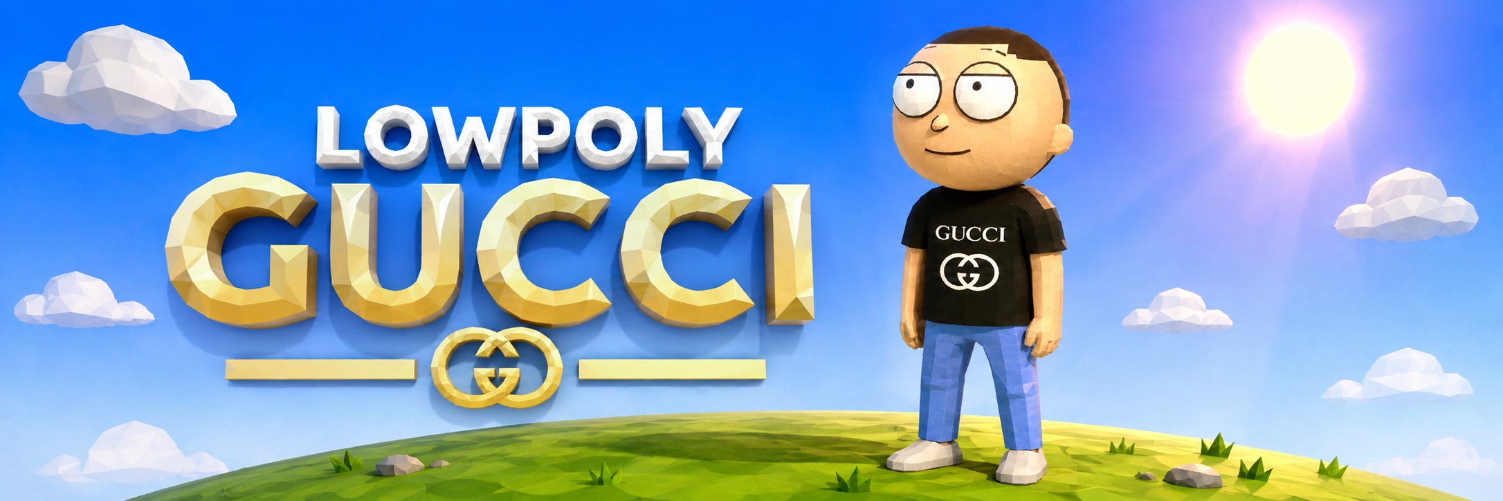 Lowpoly Gucci banner